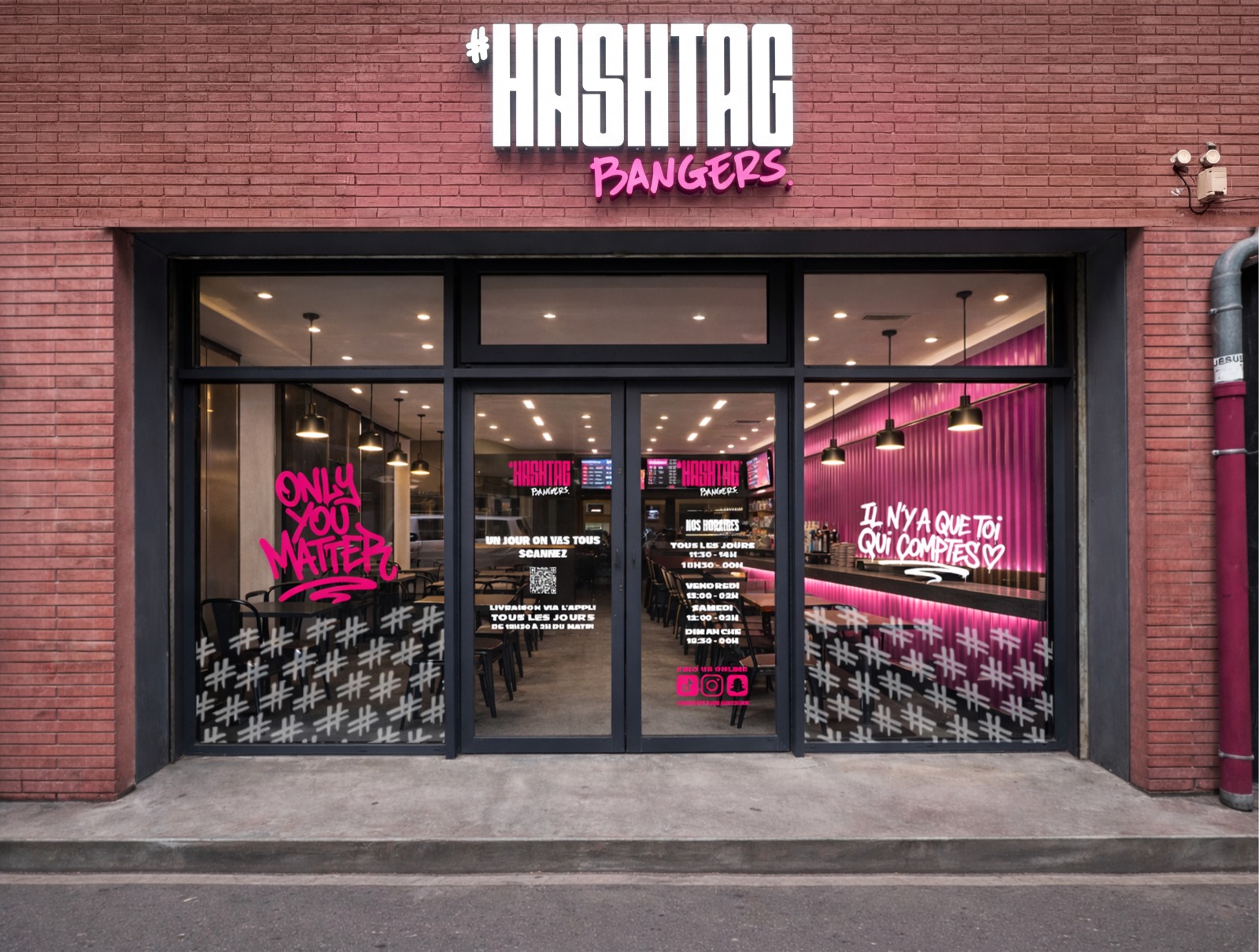 Façade du restaurant #HASHTAG BANGERS